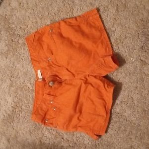 Size 7 Orange/Red Jean Shorts